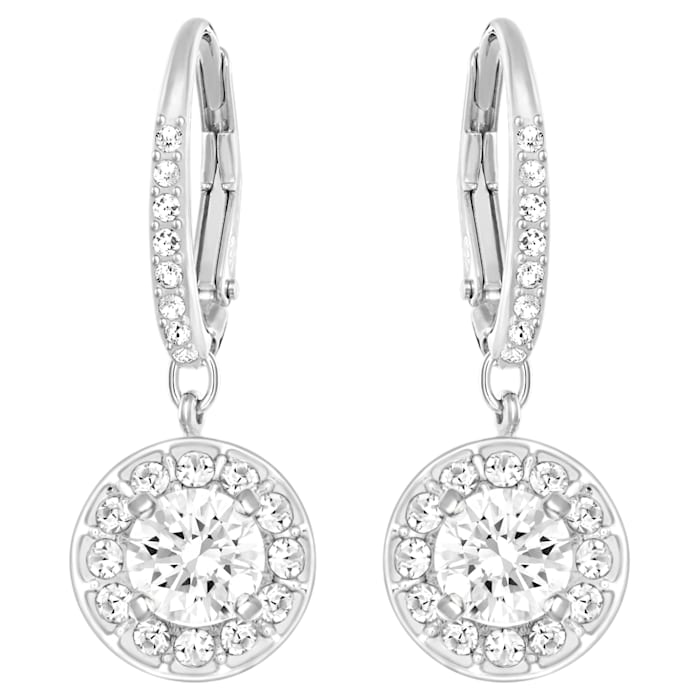 Swarovski Crystal Authentic Attract Rhodium Plated Enchanting and Bedazzling White Light Pierced Earrings 5142721