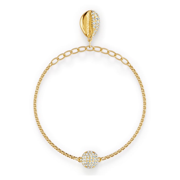 SWAROVSKI Authentic Remix Strand Shell Gold Plated Bracelet Medium 5521347