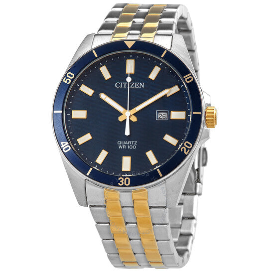 Quartz Blue Dial Two-tone Men's Watch BI5054-53L