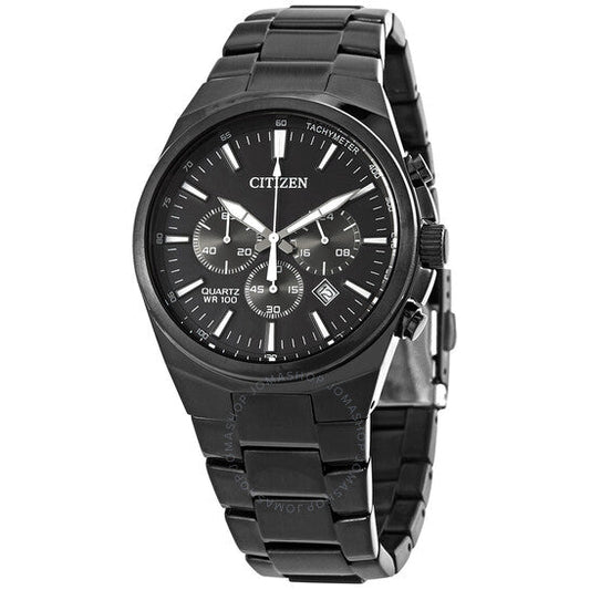 Chronograph Quartz Black Dial Men's Watch AN8175-55E