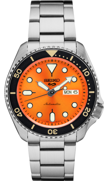 SEIKO SRPD59 5 Sports 24-Jewel Automatic Watch - Orange