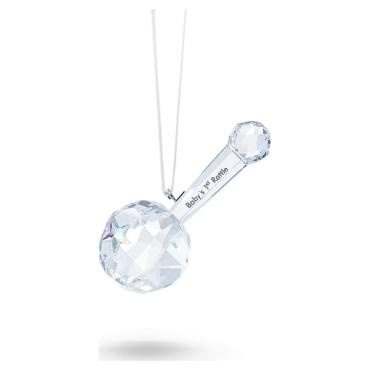 SWAROVSKI First Steps Baby's 1St Rattle Ornament, Clear 5492220