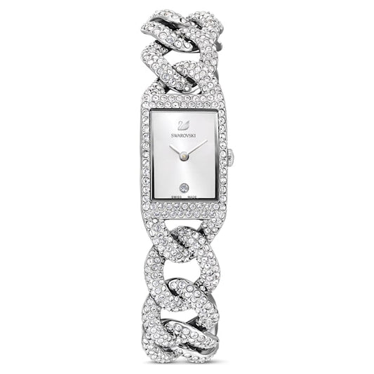 Swarovski Cocktail Watch, Metal Bracelet Silver One Size 5547617