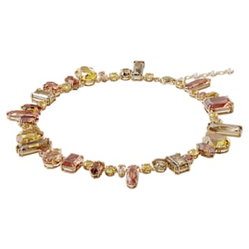 Gema necklace, Multicolored, Gold-tone plated