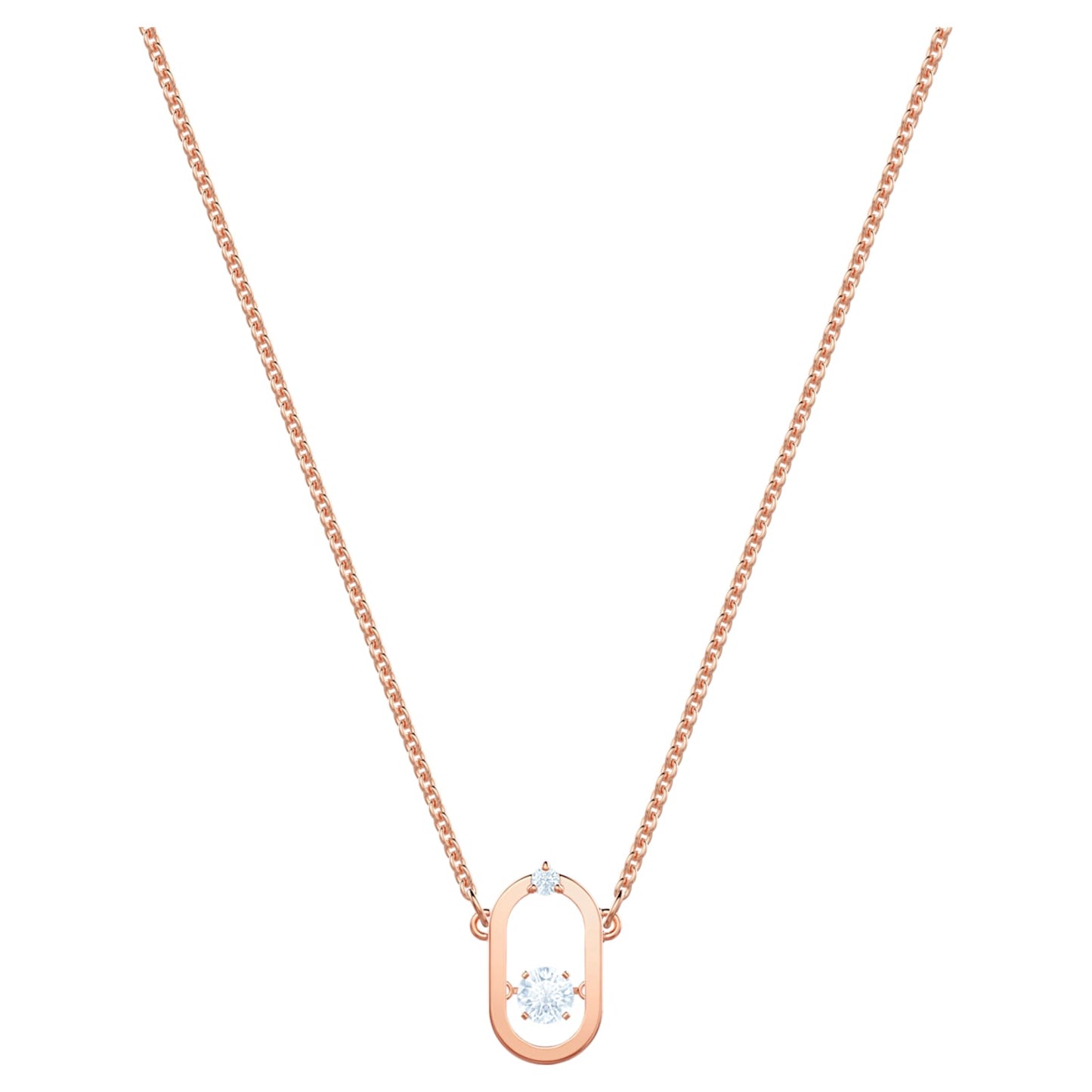 North Necklace, White, Rose-gold tone plated 5468084