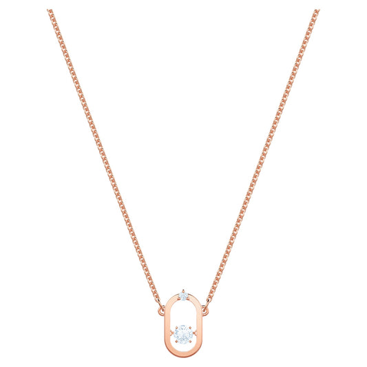 North Necklace, White, Rose-gold tone plated 5468084