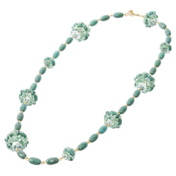 Somnia necklace, Green, Gold-tone plated